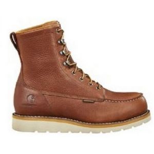 8" Carhartt® Men's Red Brown Waterproof Moc Steel Toe Wedge Boots