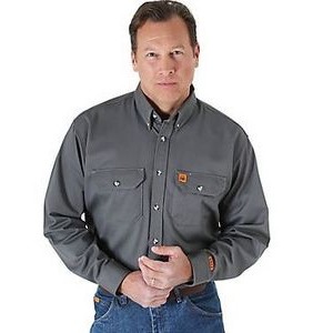 Wrangler® RIGGS Workwear® Men's Slate Gray Flame Resistant Work Shirt
