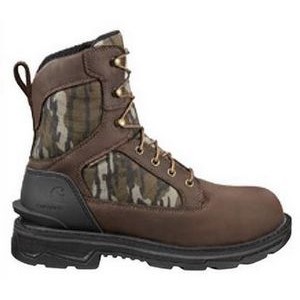8" Carhartt® Men's Dark Brown & Mossy Oak™ Ironwood Waterproof Work Boot
