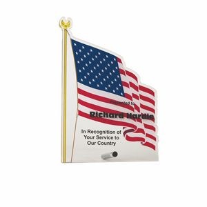 Acrylic Pin-Stand Flag Award (7")
