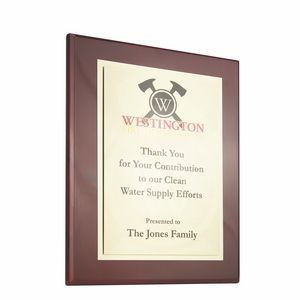 Rosewood Piano Finish Direct Plaque (6"x8")