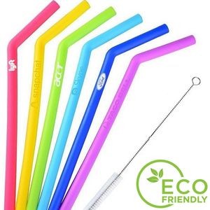 Silicone reusable Straw - Bent