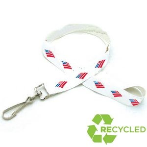 3/8" Digitally Sublimated Recycled Lanyard w/ Double Standard Attachment