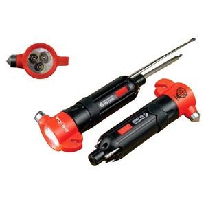 6-in-1 Auto Safety Tool, Flashlight & Screwdriver