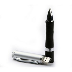 512 MB Pen USB Flash Drive W/ Rubberized Grip