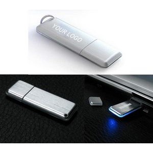 8 GB Edge Lightup Slim Metal USB Flash Drive