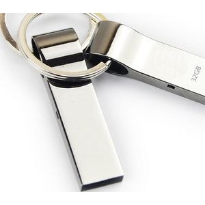 512 MB Metal Stick USB Flash Drive W/ Keyring