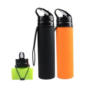 Foldable Silicone Water Bottle, 20 oz.