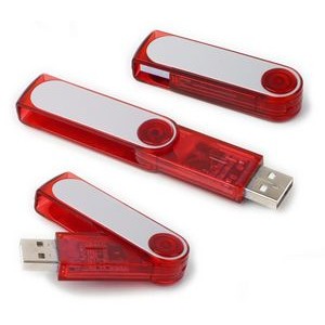 8 GB Translucent Swivel USB Flash Drive