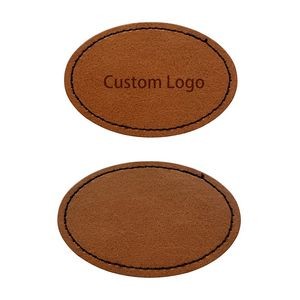 Oval Shaped Leatherette Patch