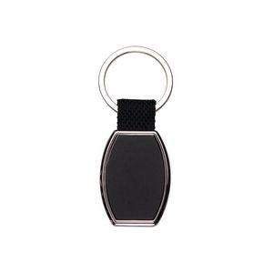 Double Sided Center Plate Metal Keychain