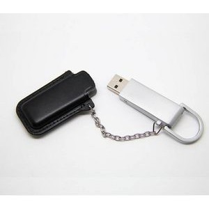 64 GB Leather Keyring USB Flash Drive