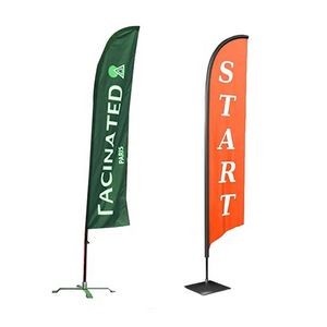 Advertising Feather Flag with Fiberglass Poles