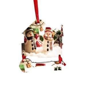 House And Key MDF Christmas Ornament