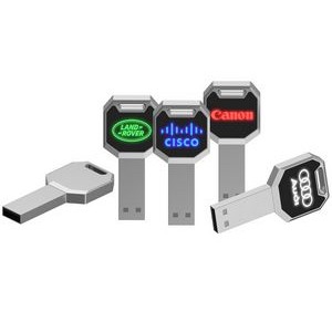 2 GB Key Light Up Logo USB Flash Drive