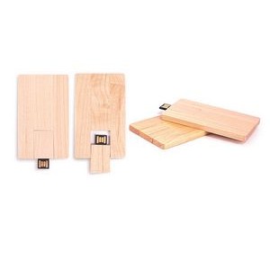 32 GB Wooden Credit Card USB Flash Drive