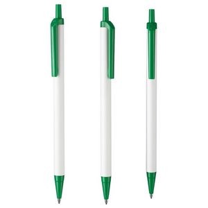 Slim White Barrel Pen