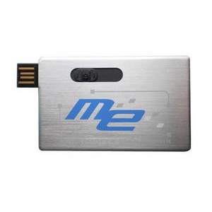 4 GB Retractable Metal Credit Card USB Flash Drive