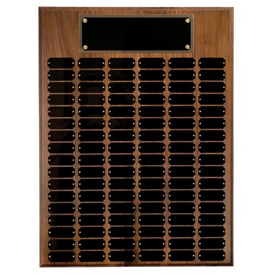 Solid Walnut Perpetual Plaque - 102 Plates (18"x24")