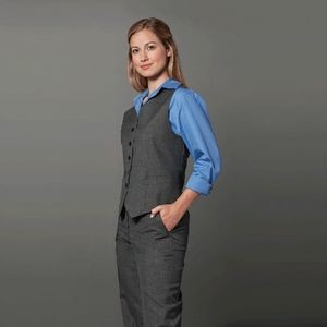 Female High Button Vest