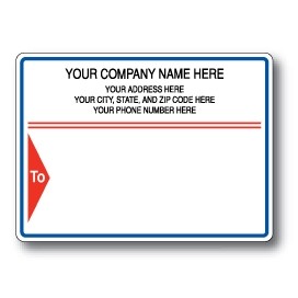 Standard Pin Fed Mailing Label w/Bold Border & Dual Dividing Lines