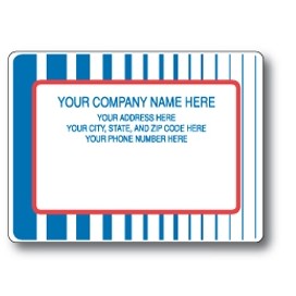 Standard Pin Fed Mailing Label w/Multi-Stripe Background