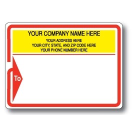 Standard Pin Fed Mailing Label w/Red Arrow Border & To Detail