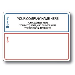 Standard Pin Fed Mailing Label w/Narrow Border & From-To Detail