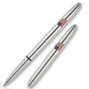 Bullet Space Pen w/Chrome Finish & American Flag Emblem