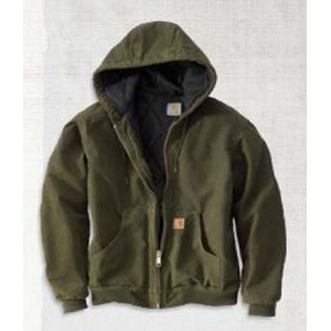 Quilted Flannel-Lined Sandstone Active Jac w/ Attached Hood