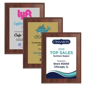 5" x 7" Cherry Finish Plaque w/ Full Color Sublimated Imprint