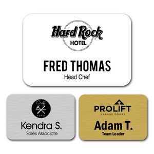 Engraved Plastic Name Badge with Personalization 2