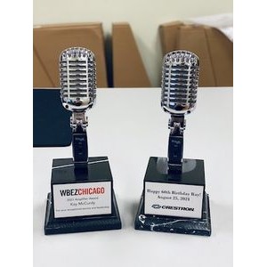 Microphone Trophy with Custom Name Plate