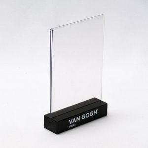 Maple Wood Countertop Sign Holder - 5w x 7h [1" Square Base]