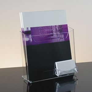Acrylic Literature Holder w/Business Card Pocket