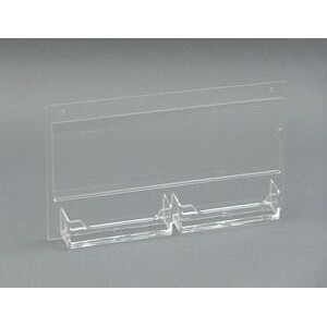 Acrylic Name Holder w/Two Business Card Pockets