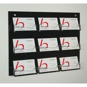 9-Pocket Wall Mount Business Card Holder