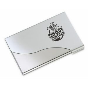 Metal Wave Card Case w/Matte & Shiny Finish (18 Card Capacity)
