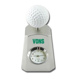 Metal Golf Trophy Miniature Clock