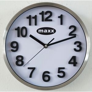 10" Stainless Steel Deluxe White Dial Wall Clock