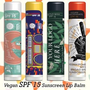 Vegan Pomegranate Flavor Premium Lip Balm SPF 15