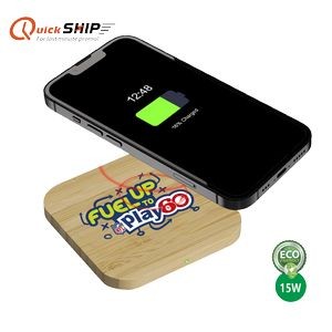 Paso 15W Bamboo Eco-Friendly Wireless Charger-15W wireless charger