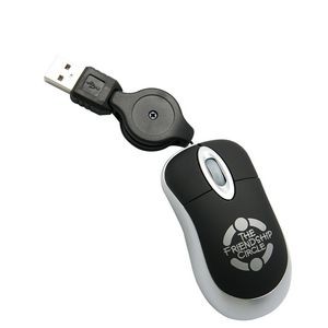 Besly Retractable Cord Mini Optical Mouse