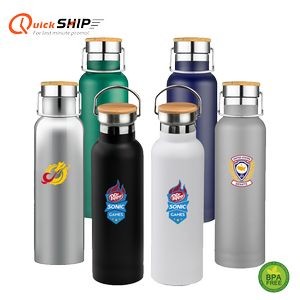 Smith 20oz Stainless Steel Bamboo Cap Water Bottle-20 oz