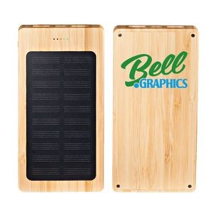 Marquette Solar Panel 8000mah Bamboo Power Bank-8000mAh