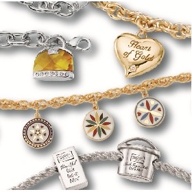 Gold or Silver Plated Brass Charm Bracelets