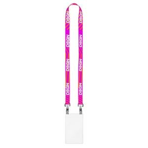 3/4" Full Color Satin Finish Lanyard w/Open 2-End Attachments (IMPORT Air Rush)
