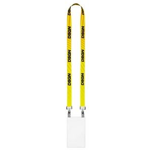 ½" Full Color Satin Finish Lanyard w/Open 2-End Attachments (IMPORT Air Rush)