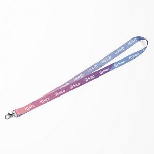 1" Full Color Lanyard Single Attachment Overseas Ocean Production