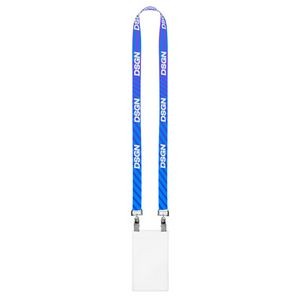 1" Full Color Satin Finish Lanyard w/Open 2-End Attachments (IMPORT Air Rush)